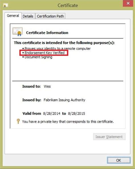 Setting up TPM protected certificates usi